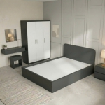 Combo Nội Thất Phòng Ngủ Hiện Đại - Màu Xám Than Phối Trắng Sang Trọng