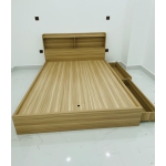 GIƯỜNG NGỦ GỖ MDF MẪU MỚI MÀU GỖ NT-0003
