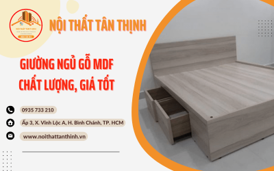 Đơn vị cung cấp giường ngủ gỗ MDF chất lượng, giá tốt