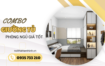 Giải pháp tiện nghi từ Nội Thất Tân Thịnh - Combo giường tủ phòng ngủ gỗ MDF giá tốt
