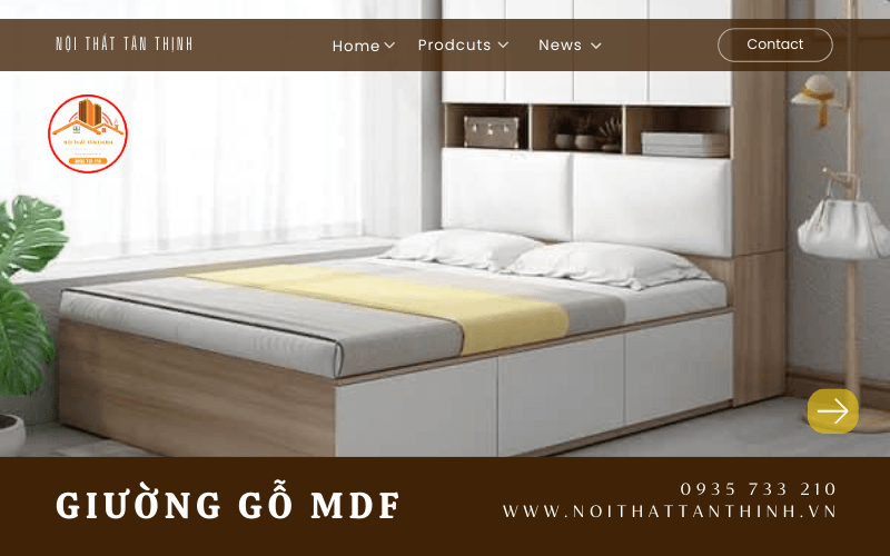 giường gỗ MDF