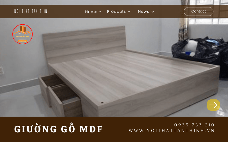 giường gỗ MDF