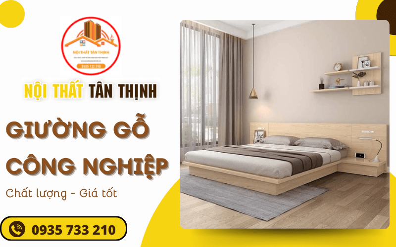 giường gỗ công nghiệp