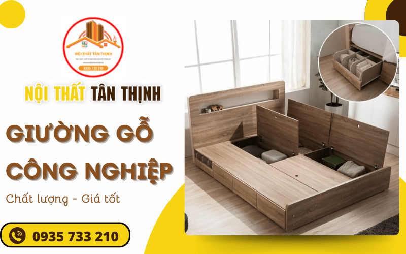 giường gỗ công nghiệp