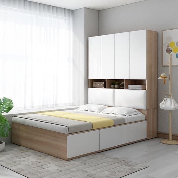 giường gỗ mdf 1m6