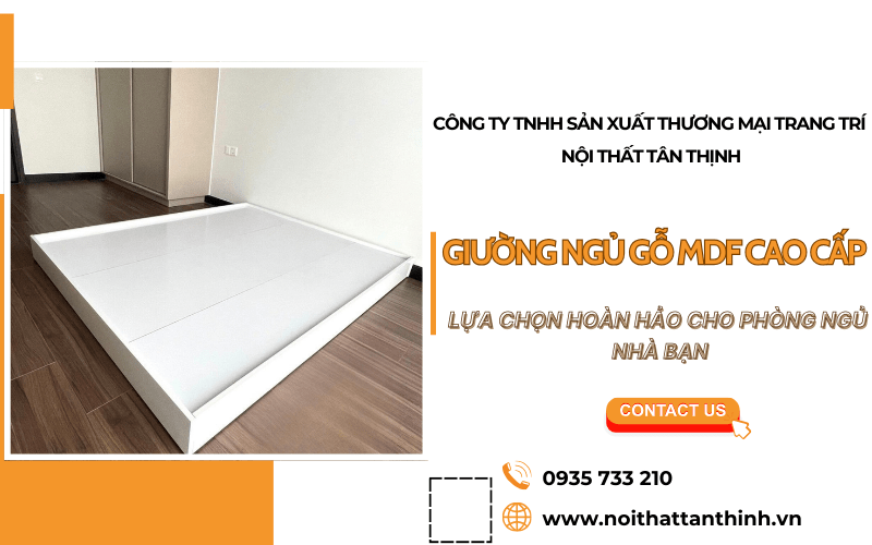 Giường ngủ gỗ MDF cao cấp