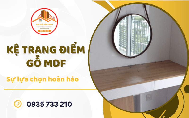 kệ trang điểm gỗ MDF