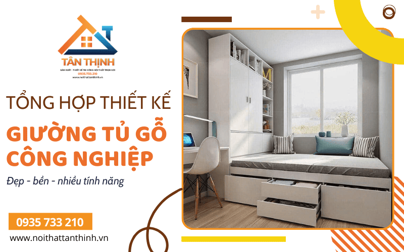 giường tủ gỗ công nghiệp