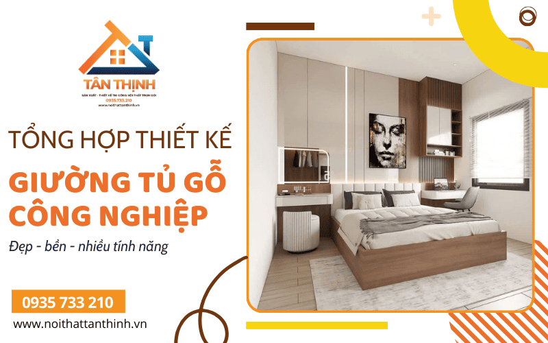 giường tủ gỗ công nghiệp