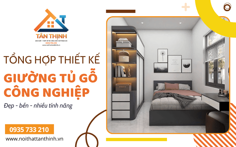 giường tủ gỗ công nghiệp