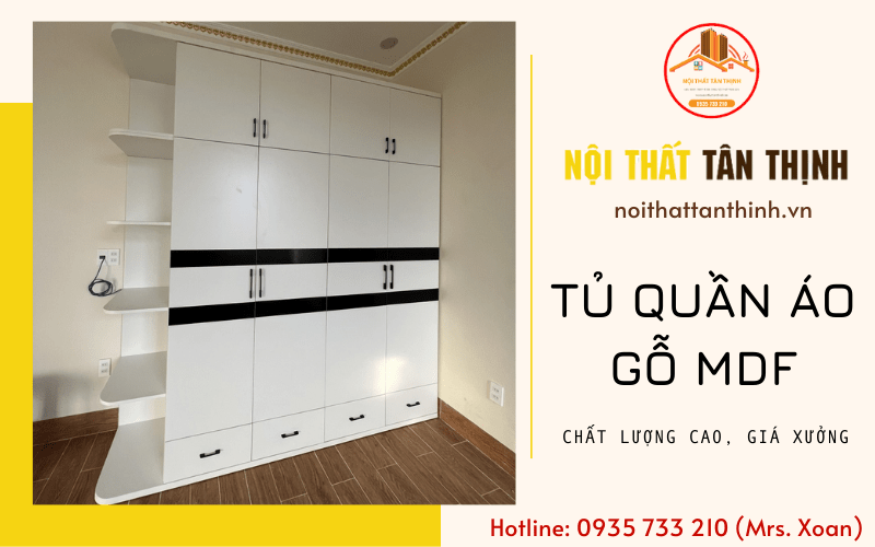 tủ quần áo gỗ MDF