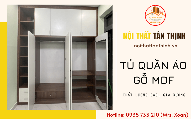 tủ quần áo gỗ MDF