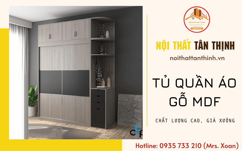 tủ quần áo gỗ MDF