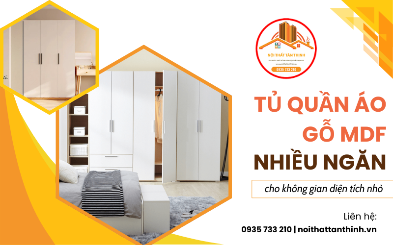 tủ quần áo gỗ MDF nhiều ngăn