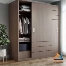 TỦ QUẦN ÁO MDF CỬA KÉO MÀU SANG TRỌNG