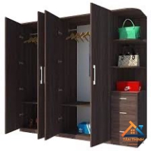 TỦ QUẦN ÁO MẪU MỚI, CỬA 4 CÁNH CÓ KỆ 
