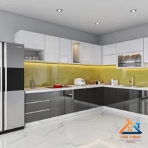 TỦ BẾP THIẾT KẾ HIỆN ĐẠI MẪU MÀU TRẮNG TT03