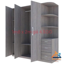 TỦ ĐỰNG QUẦN ÁO GỖ MDF NT-0113