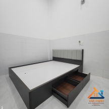 GIƯỜNG NGỦ GỖ MDF MẪU ĐẸP CÓ HỘC TỦ 