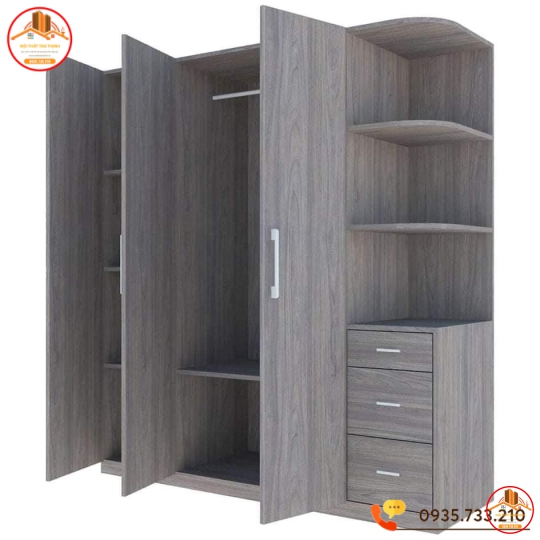 Tủ quần áo 1m8 x 2m vô cùng tiện lợi