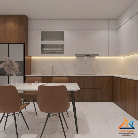Combo Nội Thất Nhà Bếp Hiện Đại - Hệ Tủ Bếp Chữ L Sang Trọng