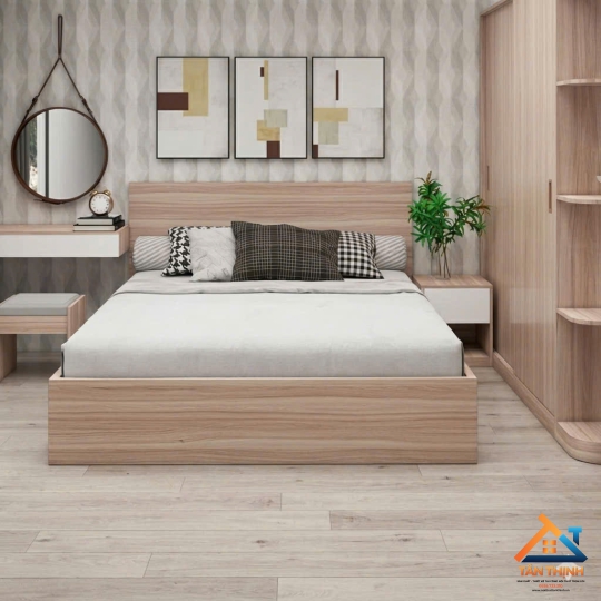 Combo nội thất phòng ngủ trọn bộ giá rẻ gỗ MDF hiện đại