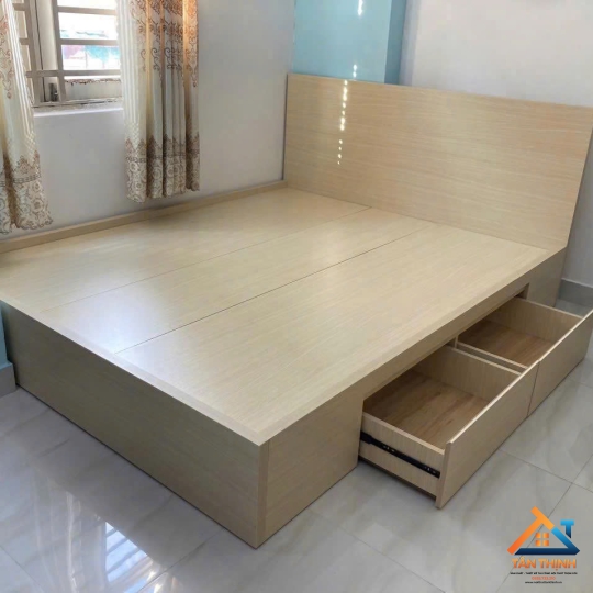 GIƯỜNG NGỦ GỖ CÔNG NGHIỆP MDF