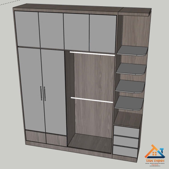 TỦ QUẦN ÁO GỖ MDF MẪU MỚI SANG TRỌNG