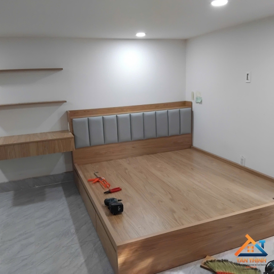 GIƯỜNG NGỦ GỖ CÔNG NGHIỆP MDF MỚI
