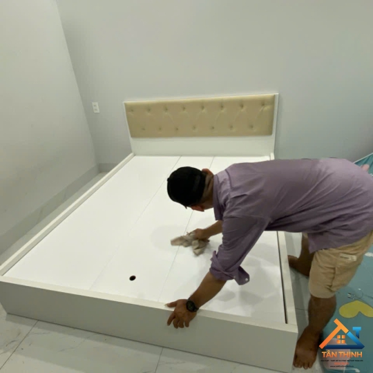 GIƯỜNG NGỦ GỖ MDF MẪU ĐẸP CÓ HỘC TỦ 