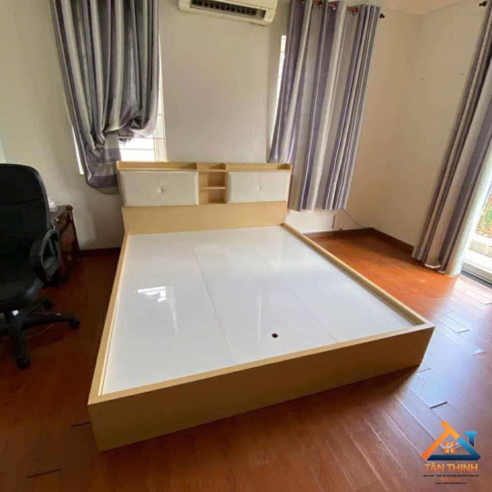 GIƯỜNG NGỦ GỖ CÔNG NGHIỆP MDF MỚI