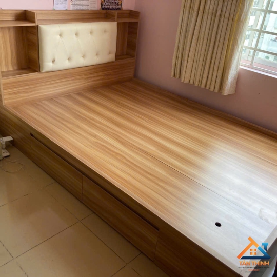 GIƯỜNG NGỦ GỖ CÔNG NGHIỆP MDF MỚI