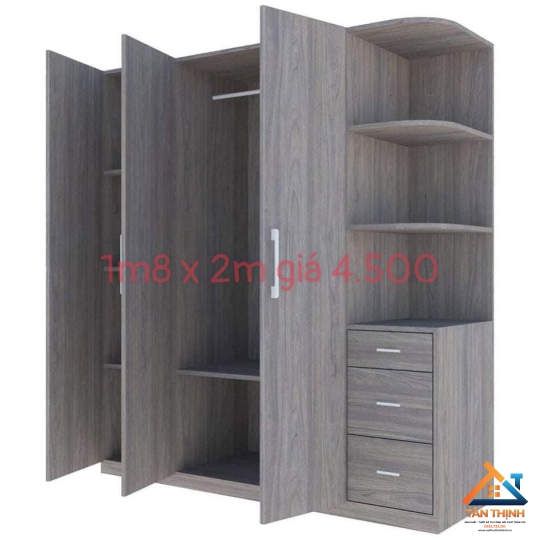 TỦ ĐỰNG QUẦN ÁO GỖ MDF NT-0113