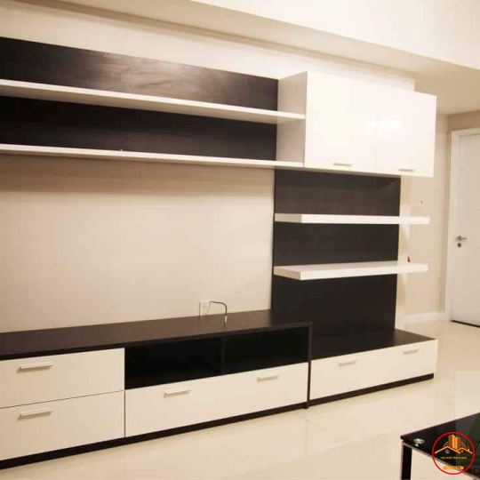 KỆ TỦ TIVI THIẾT KẾ KÈM TỦ ĐỰNG ĐỒ 