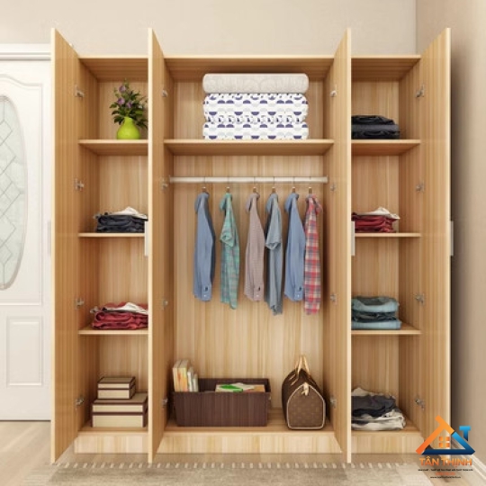 TỦ ÁO 4 CÁNH 1M8 GỖ MDF