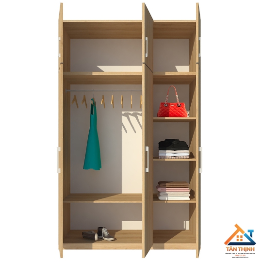 TỦ ÁO 1M2 -TỦ ÁO GỖ MDF