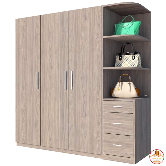 TỦ QUẦN ÁO 4 CÁNH GỖ MDF MẪU MỚI